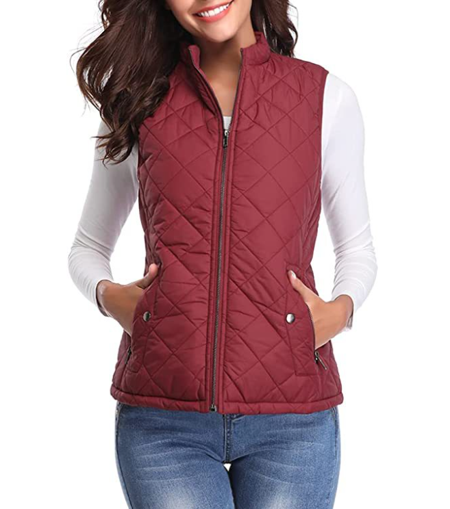 Casual Damenweste Lara, leicht gefüttert, perfekt für entspannte Freizeit-Outfits im Frühling.