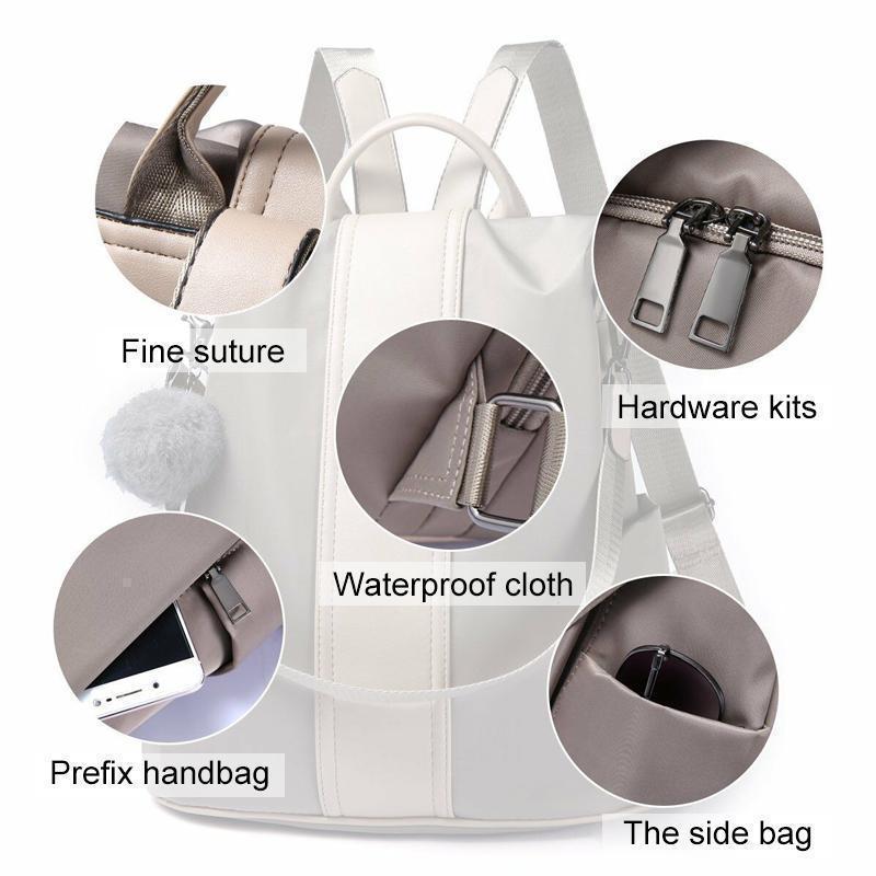 Moderner schwarzer Damenrucksack mit Anti-Diebstahl-Design, wasserfest & sicher für Pendler und Freizeit.