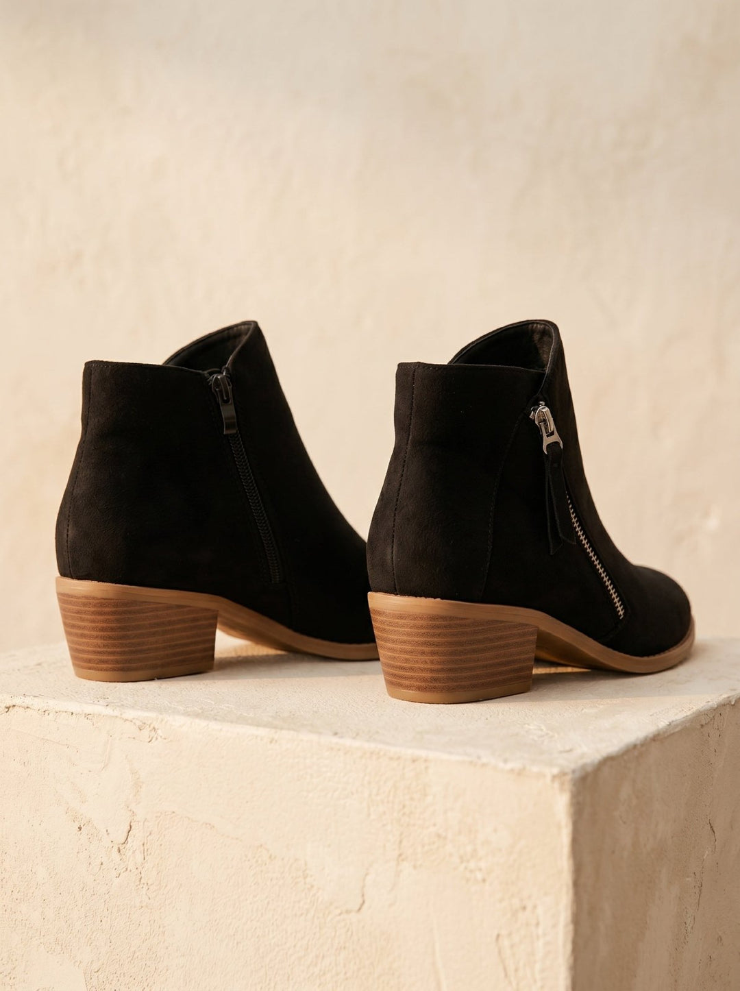 Komfortschuhe: Damen Stiefeletten mit Blockabsatz, Reißverschluss. Ideal als bequeme Herbstschuhe.