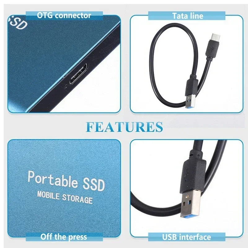 Schlanke externe 128GB SSD, ideal als PC & Laptop Zubehör. Bietet schnellen Speicher mit USB3.1 Technologie.