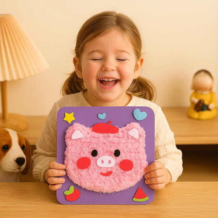 Robustes Stickpuppen Bastelset für langlebige Tierfiguren, ein fantastisches Kreativspielzeug für Kinder.