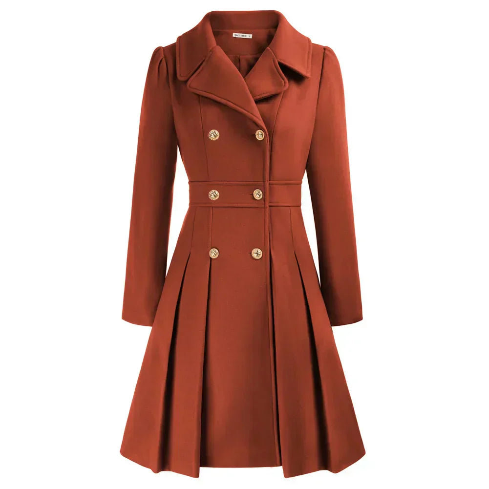 Bequemer Damen Peacoat Leah, tailliert und kurz, ideal für den Übergang oder milde Wintertage.