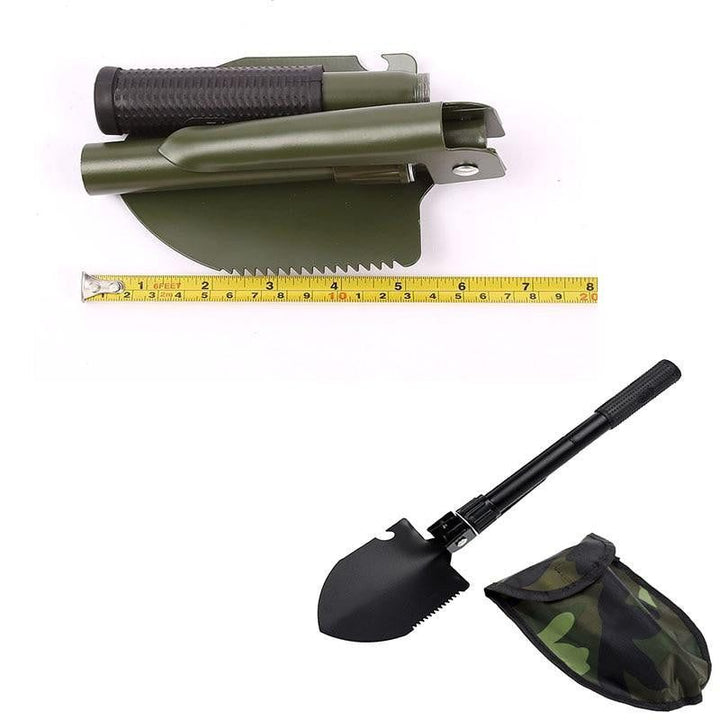 Hochwertiger taktischer Klappspaten. Militär-Multifunktionswerkzeug, perfekt für Outdoor & Camping. Kompakt.