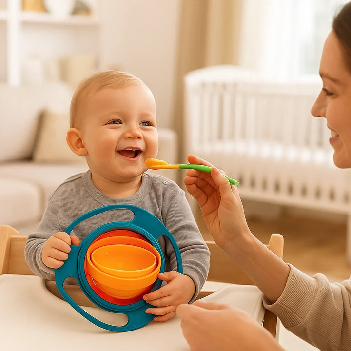 Robuste Babyschüssel für tägliches Kinderessen. Kleckerfrei, auslaufsicher und leicht zu reinigen.