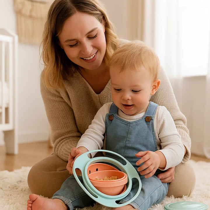 Kein Chaos mehr: Kleckerfreie Babyschüssel, erleichtert das Essen lernen für Kleinkinder & Eltern.