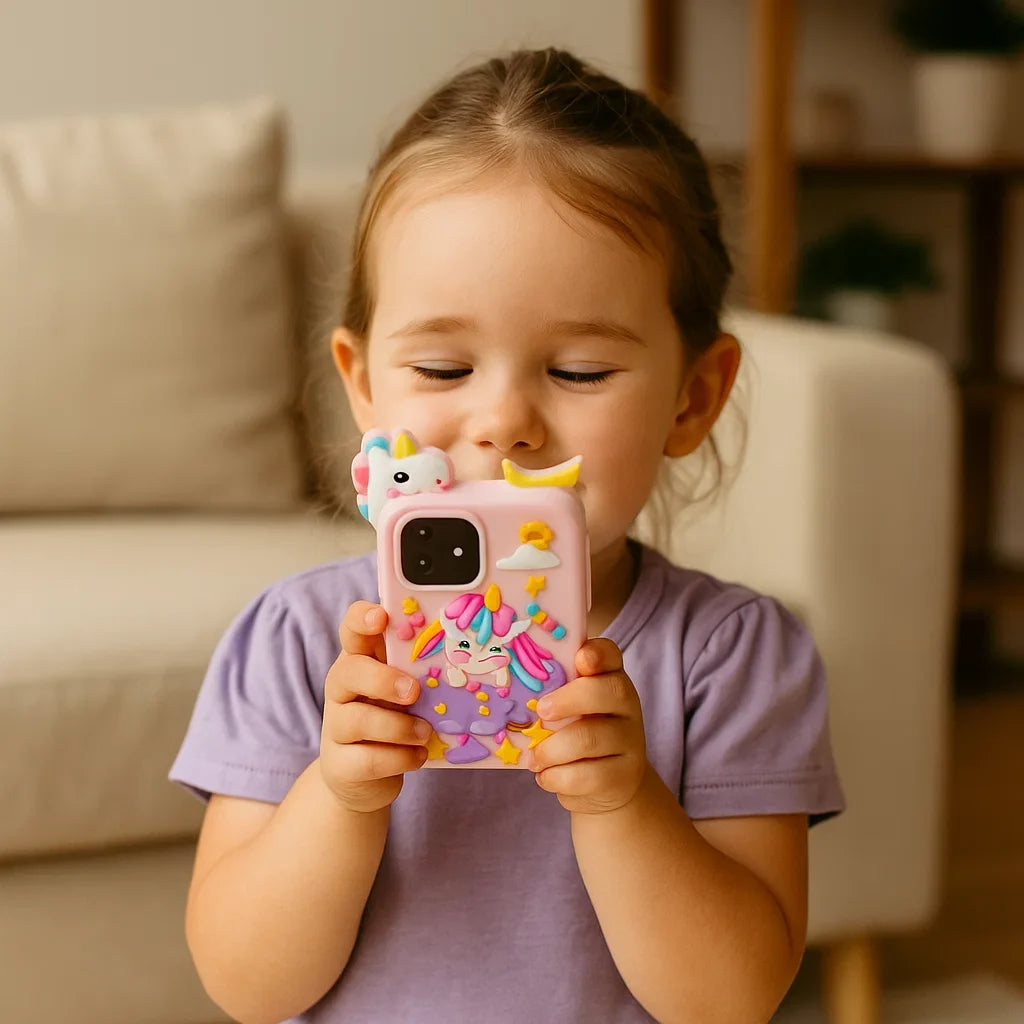 Interaktives Kinder Smartphone, pädagogisches Lernspielzeug zur Frühförderung für Kleinkinder.