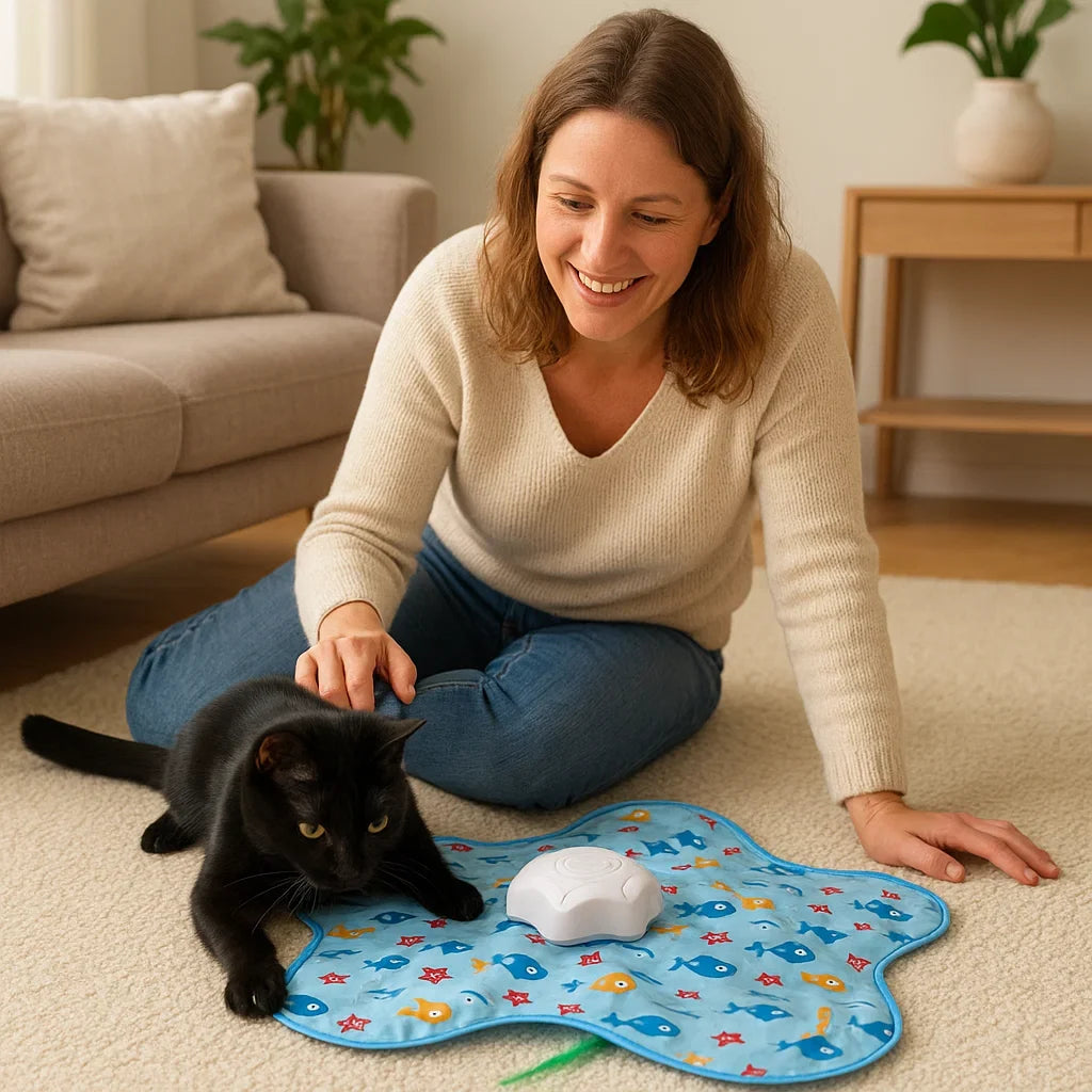 Haustierspielzeug: Automatisches Katzenspiel fördert Jagdinstinkt & bietet interaktive Unterhaltung.