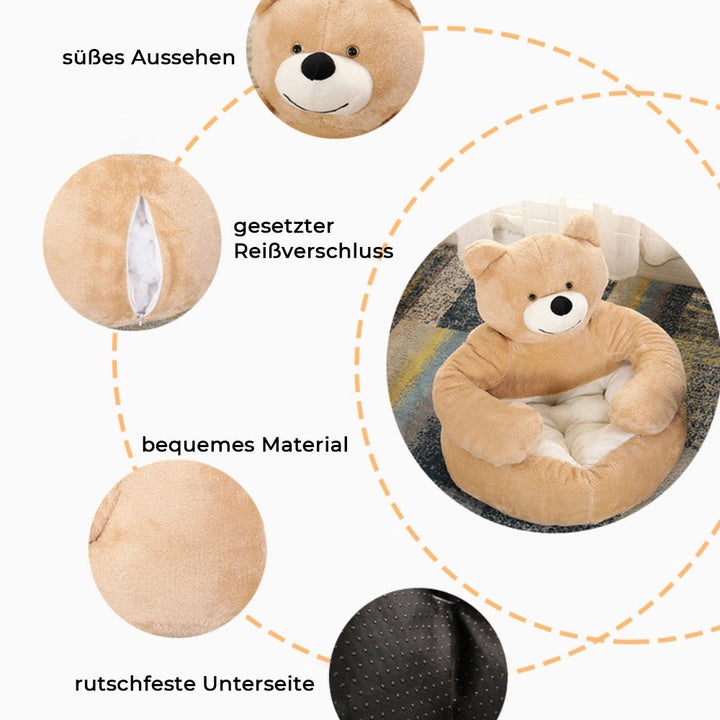 Tierisches Katzenzubehör: Gemütliches Kuschelhöhle Katzenbett, abnehmbar & waschbar; idealer Schlafplatz.