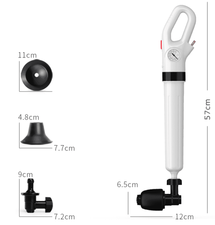 Robuste Toilettensaugglocke mit ergonomischem Griff; der Luftdruckstößel ist ideal als Abfluss- & WC-Reiniger für Sanitär.