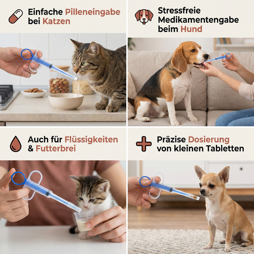 Effizienter Tablettengeber für Haustiere; sichere Medikamentengabe für entspannte Hunde & Katzen. Tiergesundheit.