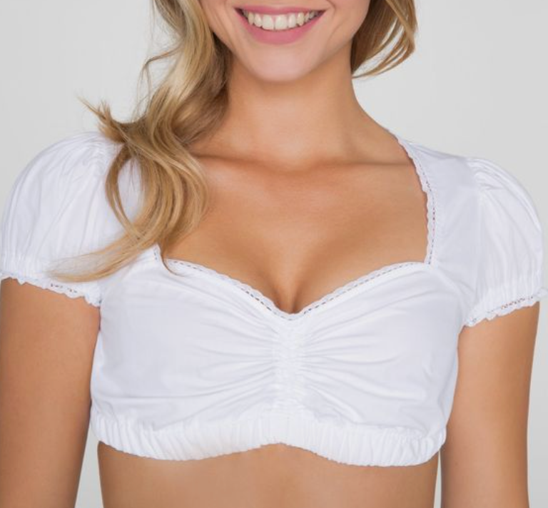 Elegantes Damen Dirndl: Hochwertiges 3-teiliges Dirndl Set im traditionellen Bayern Mode Stil, mit aufwendigen Details.