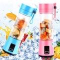 Kompakter Smoothie Maker mit USB-Ladefunktion, perfekt für Obst-Shakes in der Küche oder beim Sport.
