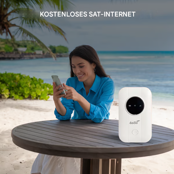 Praktischer Reise-Router: Mobiler 4G LTE WLAN Hotspot für unbegrenztes mobiles Internet unterwegs.