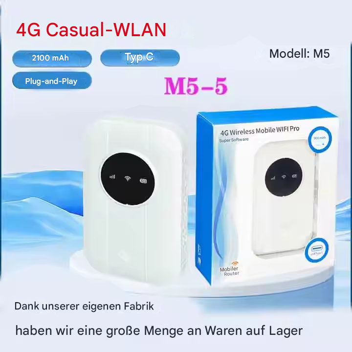 Leistungsstarker mobiler 4G LTE WLAN Hotspot zur Verbindung mehrerer Geräte mit schnellem Internet.