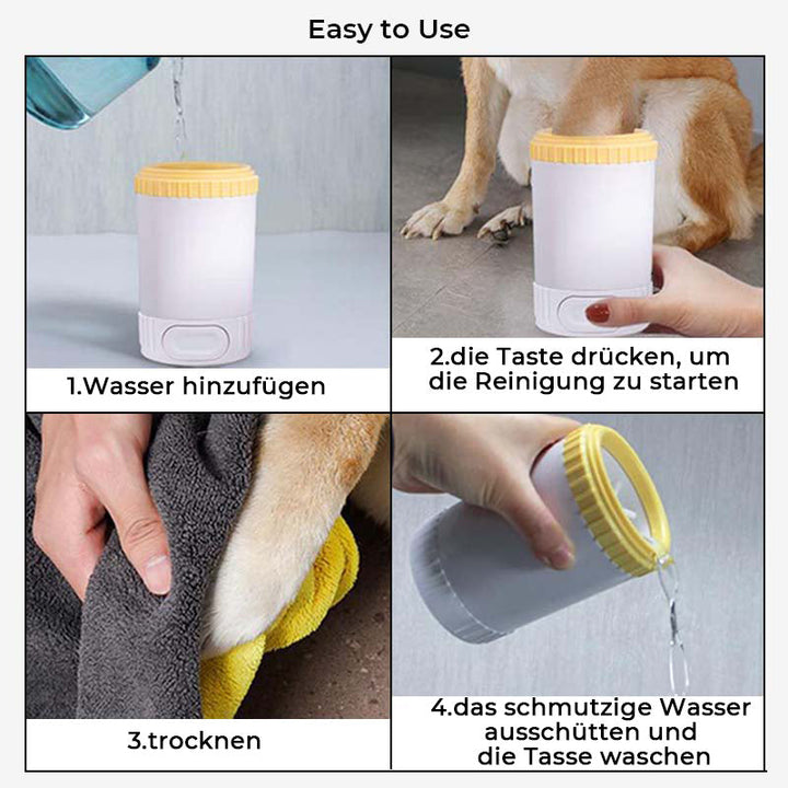 Silikon-Pfotenwascher für Hunde, sanfte und hygienische Haustierpflege zu Hause und draußen.