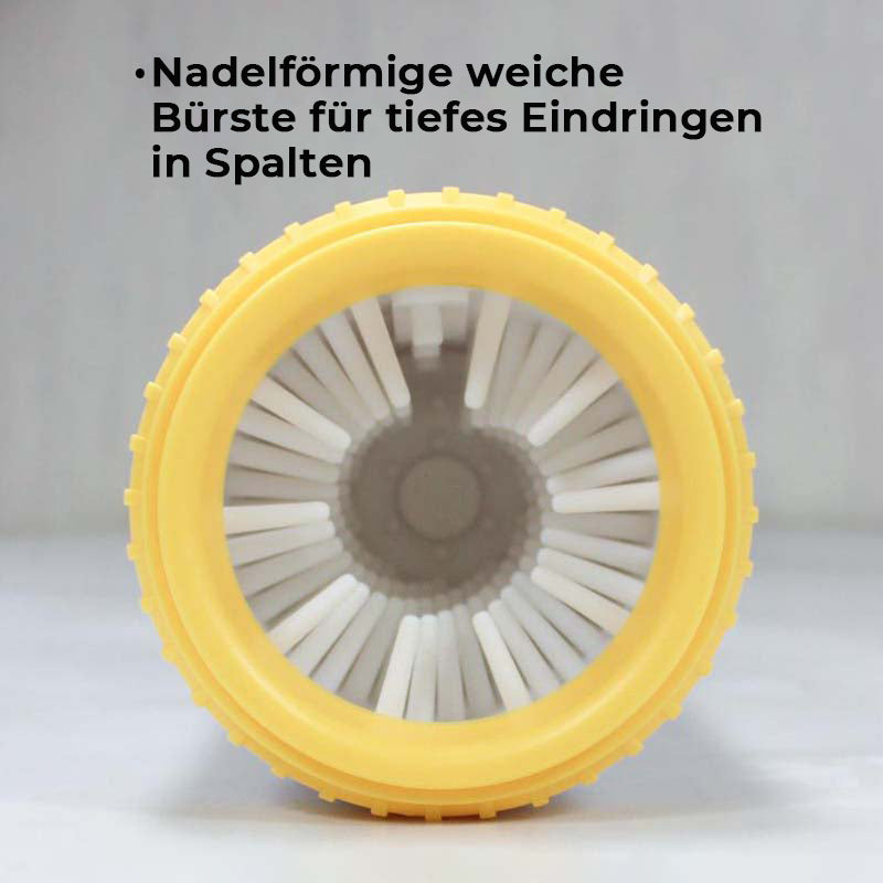 Benutzerfreundlicher Pfotenbecher mit Silikonbürste für eine gründliche Pfotenreinigung.
