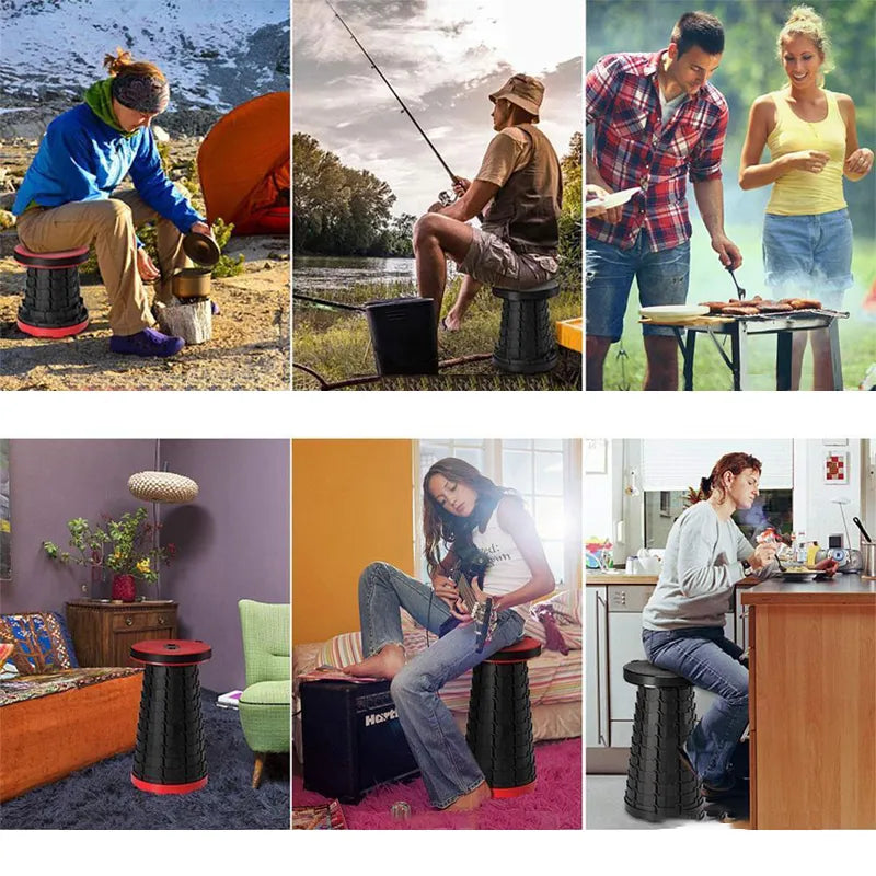 Vielseitiger Klapphocker für Outdoor-Abenteuer. Ideal für Camping, Angeln, Festivals und Gartenarbeit.