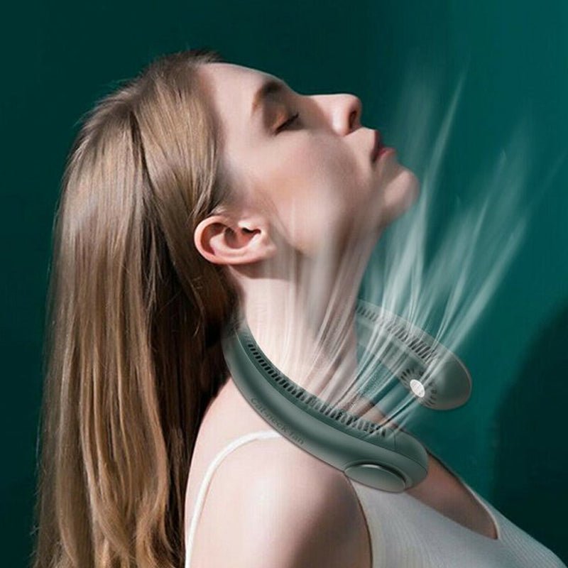 Leiser Nackenventilator mit starker Luftzirkulation, unverzichtbar für heiße Tage.