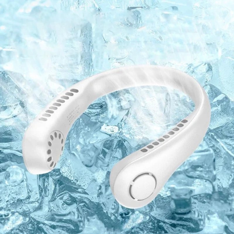Freihändiger Nackenventilator mit 3 Geschwindigkeiten, perfekt für Sport & Büro.