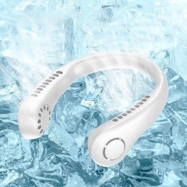 Freihändiger Nackenventilator mit 3 Geschwindigkeiten, perfekt für Sport & Büro.