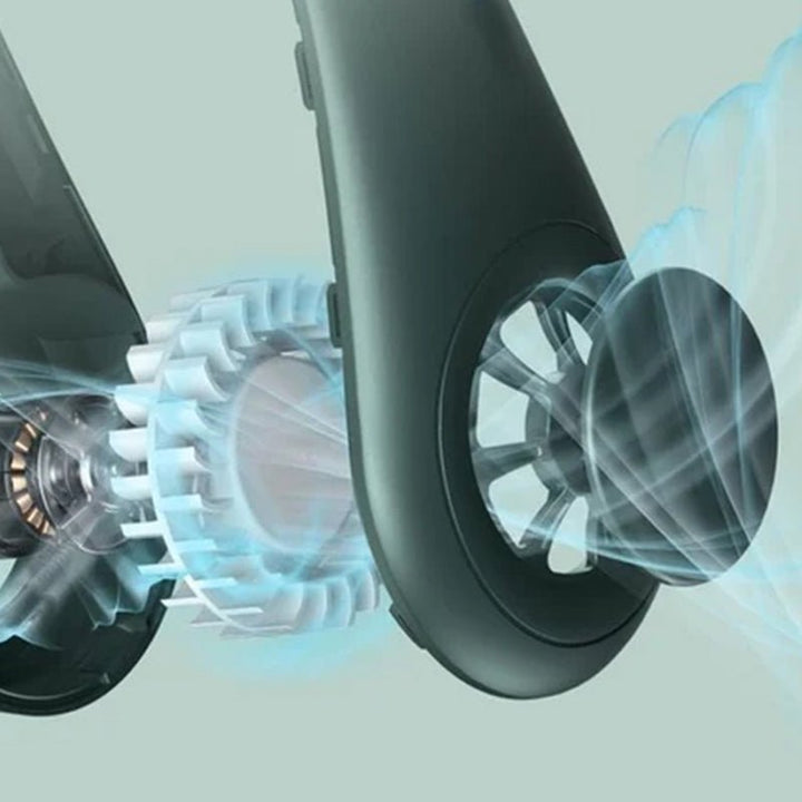 Leistungsstarker Nackenventilator mit 3 Stufen für individuelle Erfrischung.