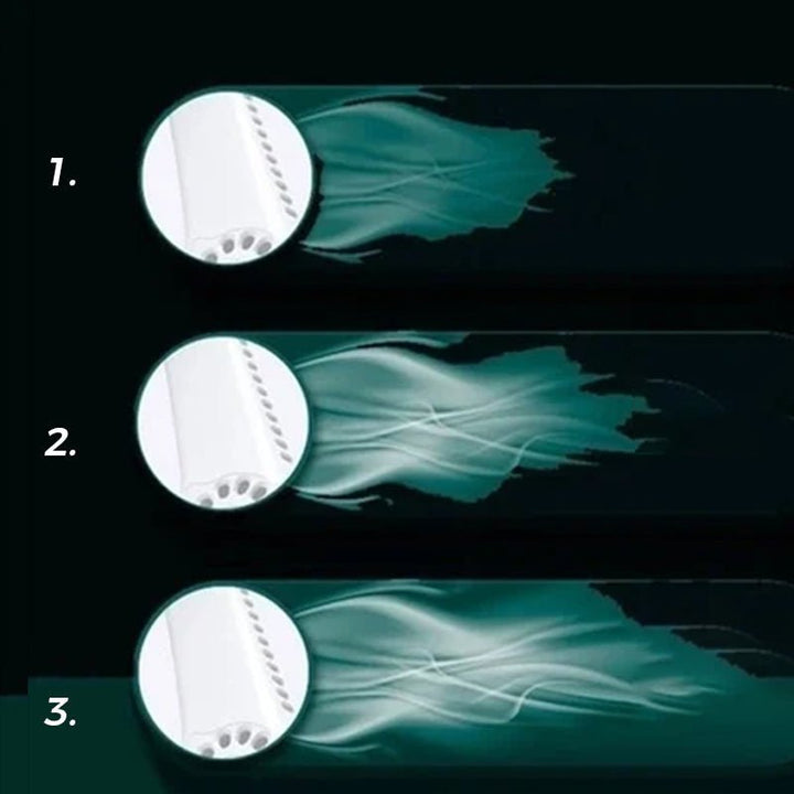 Freihändiger Kühlventilator in elegantem Design, ideal für Reisen & Freizeit.