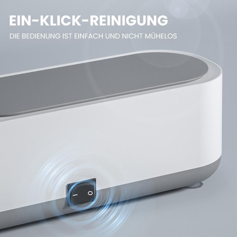 Der tragbare Ultraschall-Brillenreiniger sorgt für kristallklare Sicht und hygienische Sauberkeit.