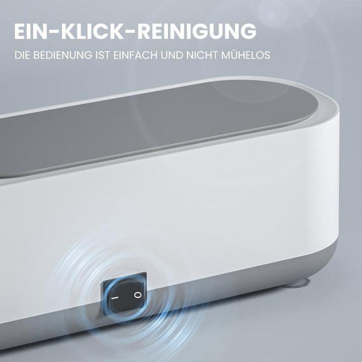 Der tragbare Ultraschall-Brillenreiniger sorgt für kristallklare Sicht und hygienische Sauberkeit.