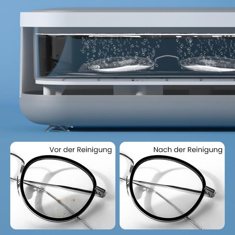 Effektive Tiefenreinigung mit Ultraschall: entfernt Schmutz und Keime von Schmuck für mehr Hygiene.