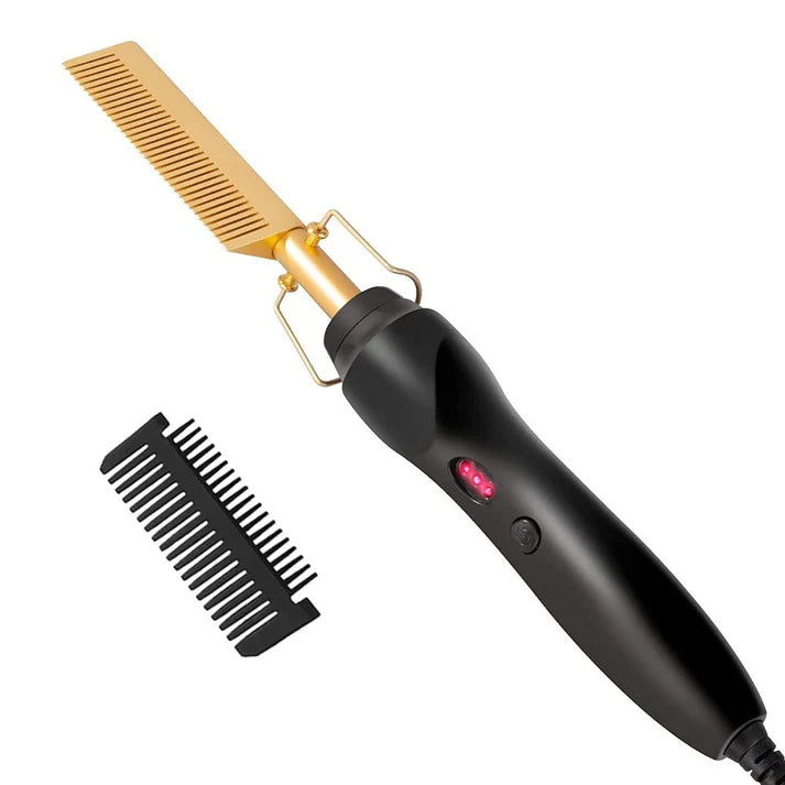 Elektrischer Heizkamm/Glättungsbürste für schnelles Bart- & Haarstyling. Effizientes Stylinggerät für Damen & Herren.