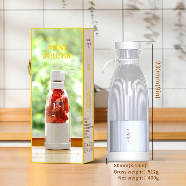 Mini Tragbarer Mixer für Smoothies & Säfte auf Reisen. Kompakter USB Smoothie Maker, ideal für Gesundheit & Sport.