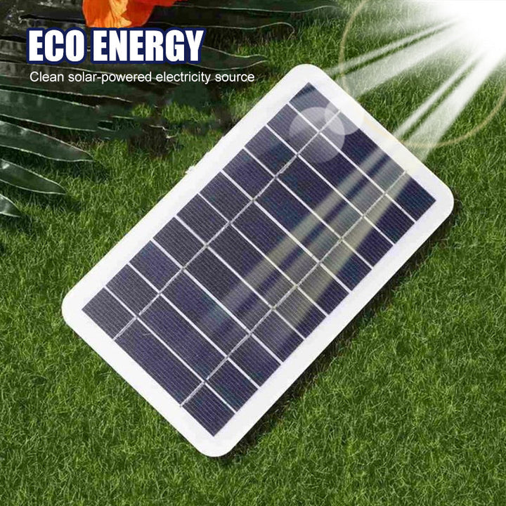 Zuverlässiges 5V Notfall-Solarpanel für Reisen & Wanderungen. Bietet 2W grüne Energie unterwegs.