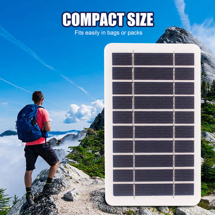 Vielseitiges 2W 5V Solarpanel für Outdoor-Enthusiasten. Sorgt für Strom bei Camping, Reisen und Ausflügen.