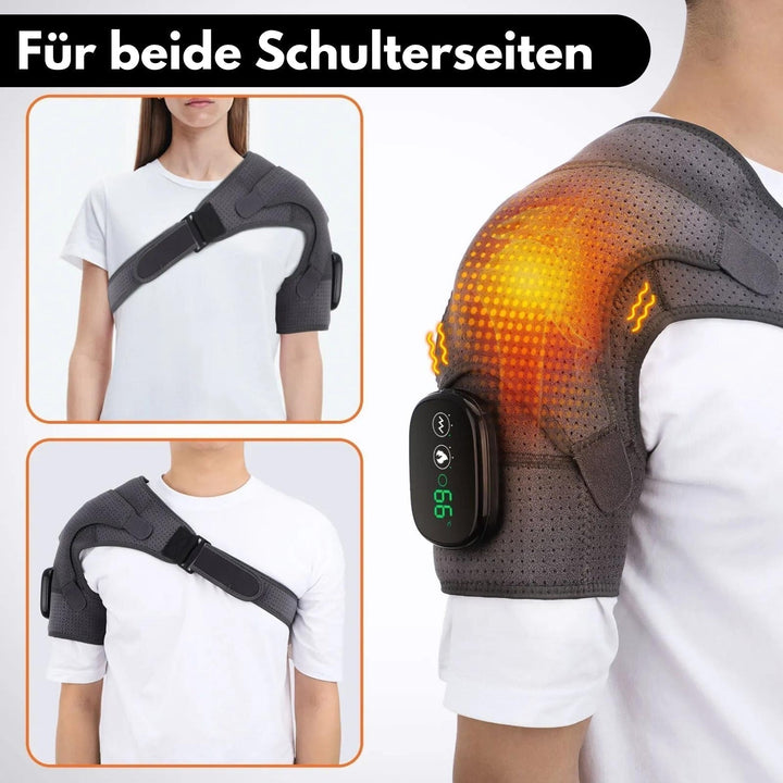 Kabelloses ThermoFlex Pro Massagegerät mit Vibration & Wärme für tiefe Entspannung von Schulter & Rücken.