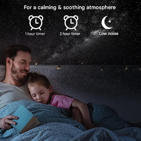 Magischer Universum Projektor für Kinder & Erwachsene, der 13 Galaxie-Szenen an die Decke & Wände wirft.