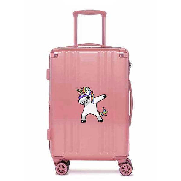 Sitzender Einhorn Vinyl Aufkleber zur Personalisierung von Laptop oder Auto. Trendig, wasserdicht & langlebig.