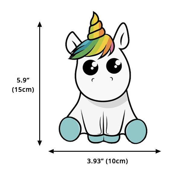Langlebiger Vinyl Einhorn Aufkleber, dabbing oder sitzend. Perfekt als Auto- oder Laptopaufkleber.