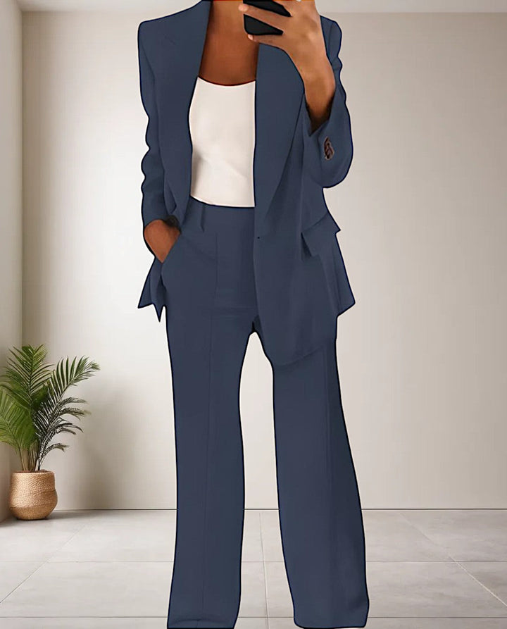 Modischer Damen Hosenanzug Zweiteiler, elegantes Set. Perfektes Outfit für Business & Freizeit. Hoher Komfort.