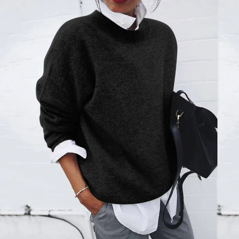 Lockerer Damen Strickpullover für Komfort und Freizeit, ideal als stilvolle Herbst- und Wintermode.