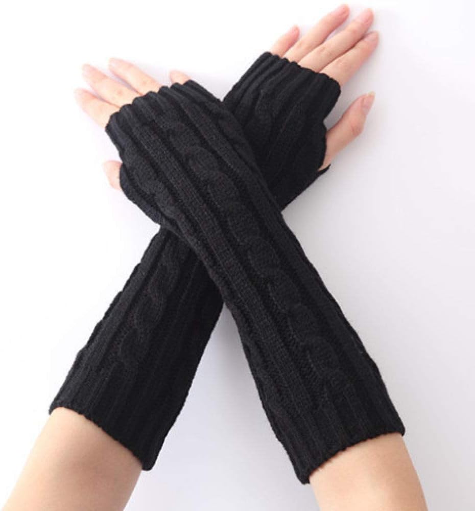 Trendige lange fingerlose Handschuhe für Damen, ein vielseitiges Accessoire, das Wärme und Eleganz im Herbst vereint.