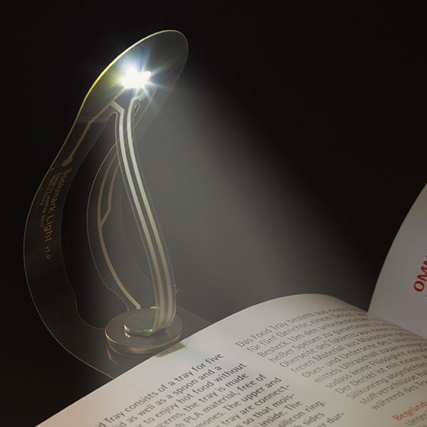 Ultraflaches LED-Lesezeichen Licht für augenschonendes Lesen; ideal als tragbares Leselicht.