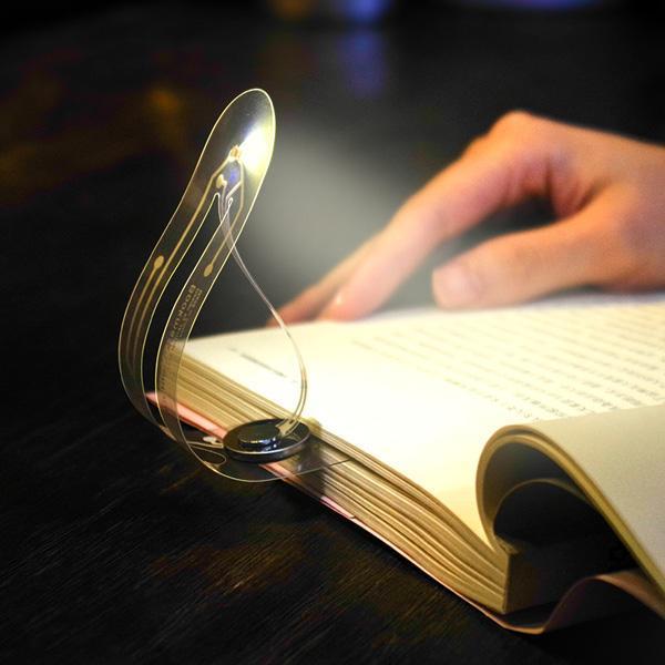 Tragbares LED-Lesezeichen Licht, akkubetrieben, ultraflach, ideal für Buchzubehör und augenschonendes Lesen.