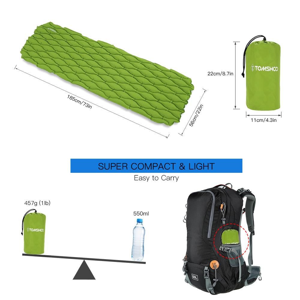Aufblasbare Campingmatte für hohen Schlafkomfort beim Wandern und Reisen.