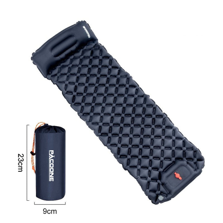 Robuste, wasserdichte Camping-Isomatte, ultraleicht & komfortabel mit integrierter Fußpumpe.
