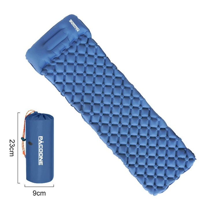 Trekking-Isomatte: ultraleicht, wasserdicht & kompakt mit integrierter Fußpumpe für Outdoor.