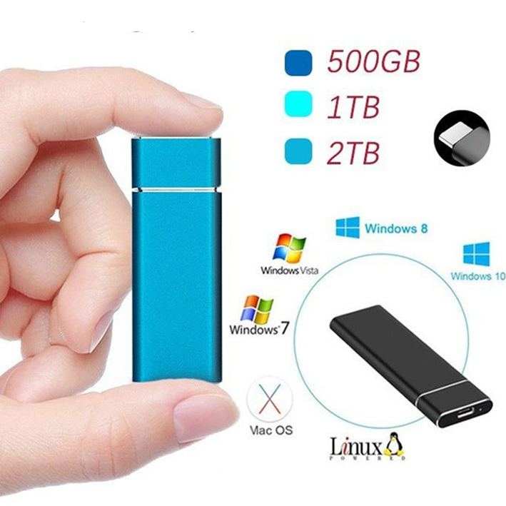 Zuverlässige externe Festplatte für schnellen mobilen Datenspeicher. USB-C SSD als digitale Speichererweiterung.