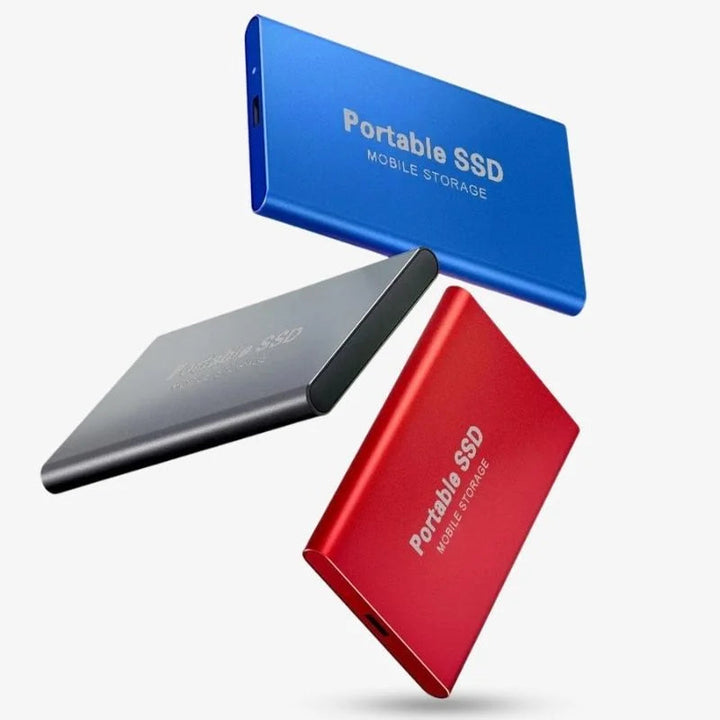 Externe Hochgeschwindigkeits-SSD, ideal als tragbarer Speicher und zuverlässiges Backup-Laufwerk.