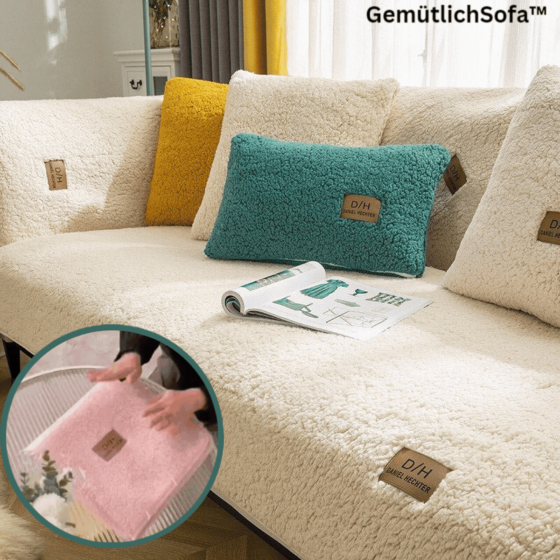 Ultraweicher, rutschfester Sofabezug aus Polyester. Schützt Ihre Couch effektiv im Wohnzimmer.