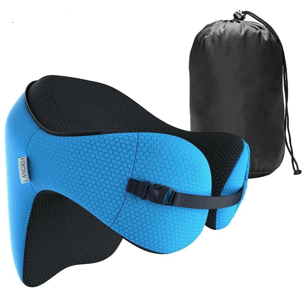 Unisex 6-in-1 ergonomisches Reisekissen mit Kapuze für ultimativen Reisekomfort & Entspannung unterwegs.