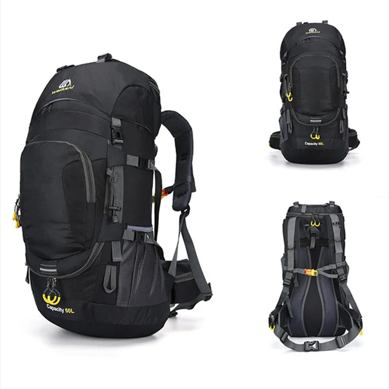 Wasserdichter Unisex Trekkingrucksack, 60L, für Outdoor-Abenteuer & Wandern. Komfortabel & robust.